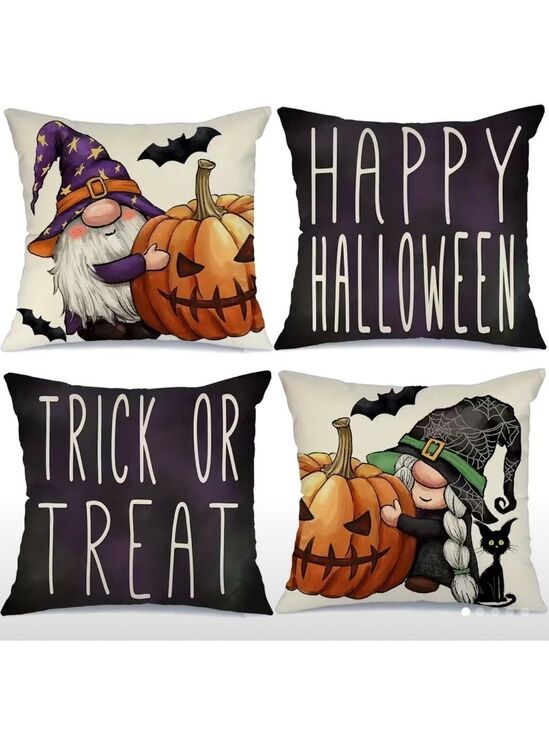 Other - New 4pc Halloween Gnome Throw Pillow Covers